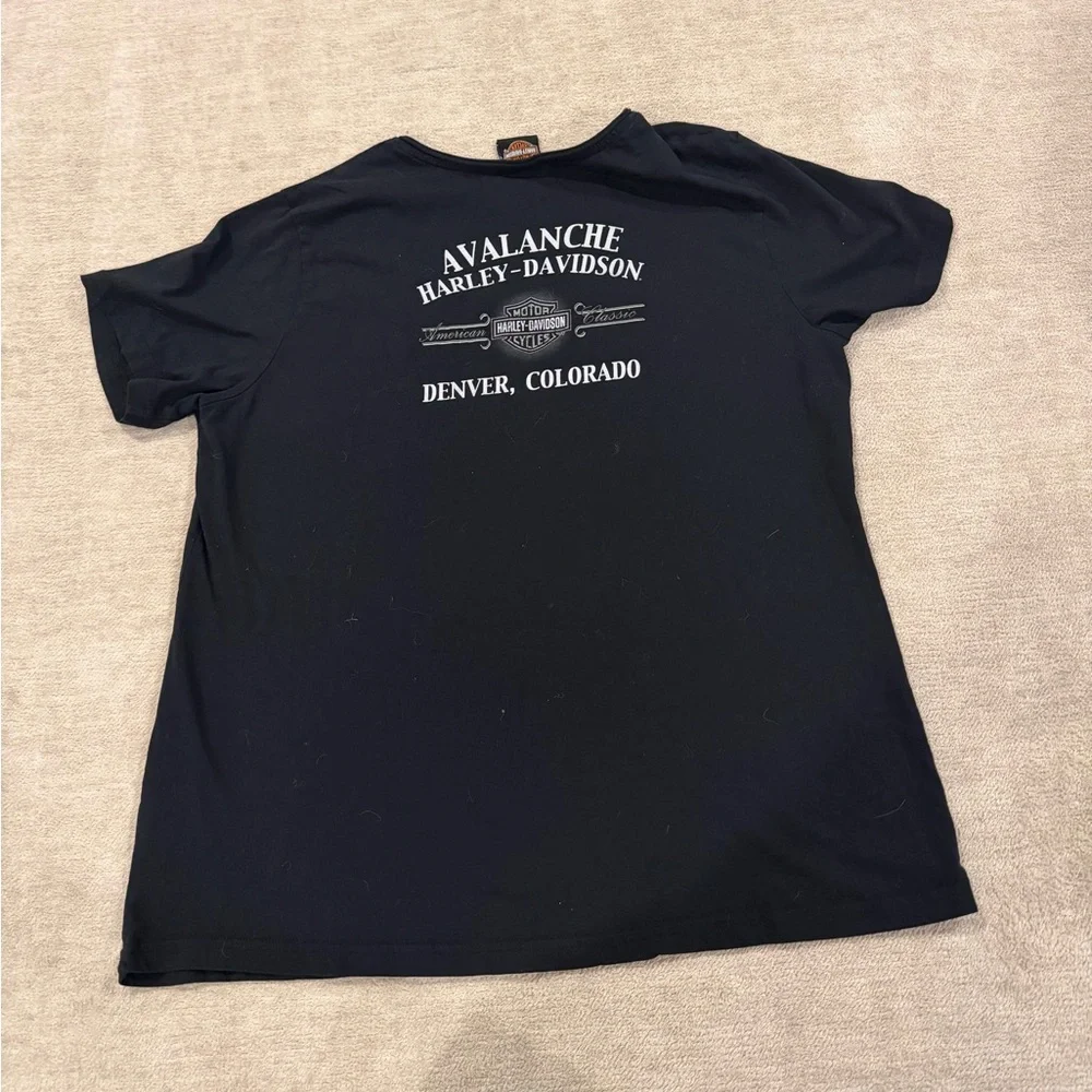 Harley Davidson Skull Graphic Tee Womens XL Vintage Inspired Biker Grunge Moto - Picture 4 of 6